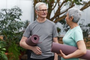 older couple yoga