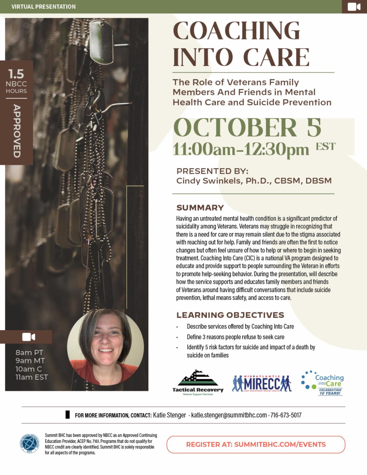 Coaching Into Care - Flyer