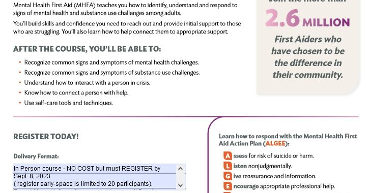 Mental Health First Aid event