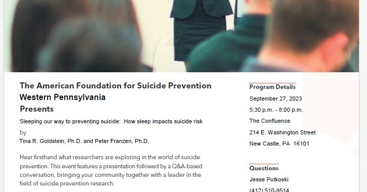 suicide and sleep presentation