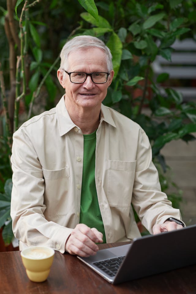 man with laptop